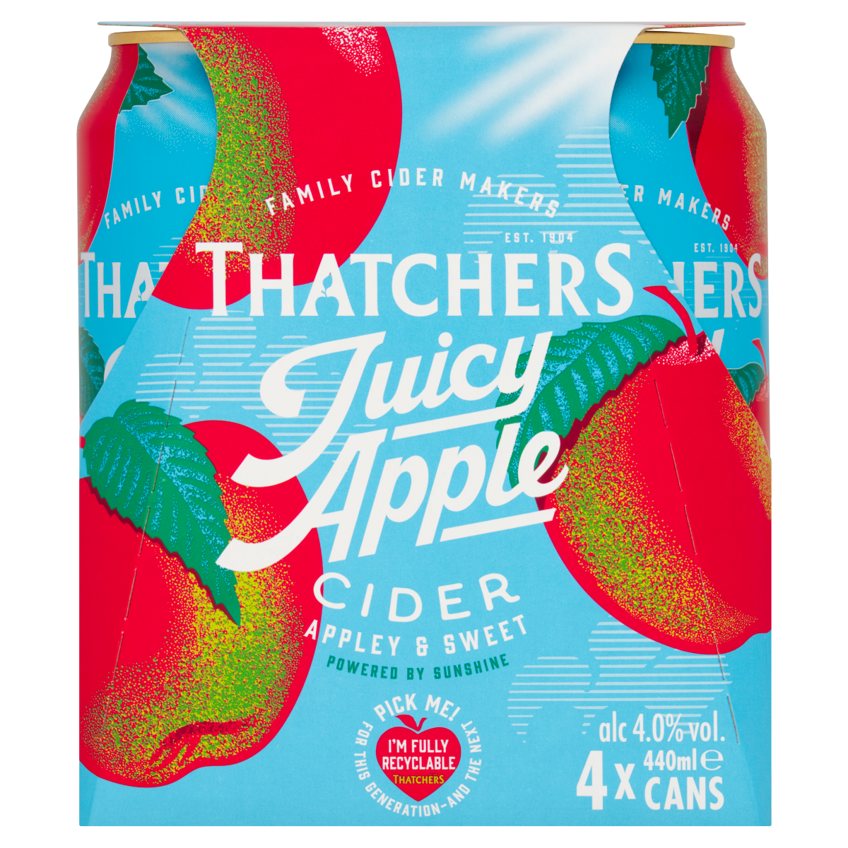 Thatchers Juicy Apple Cider 4 x 440ml