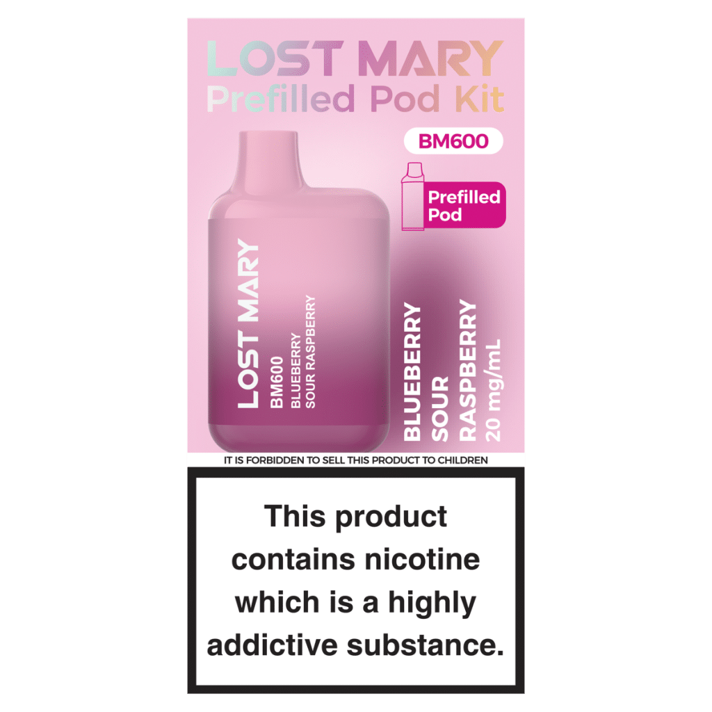 Lost Mary BM600 Blueberry Sour Raspberry Prefilled Pod Kit 20mg/ml