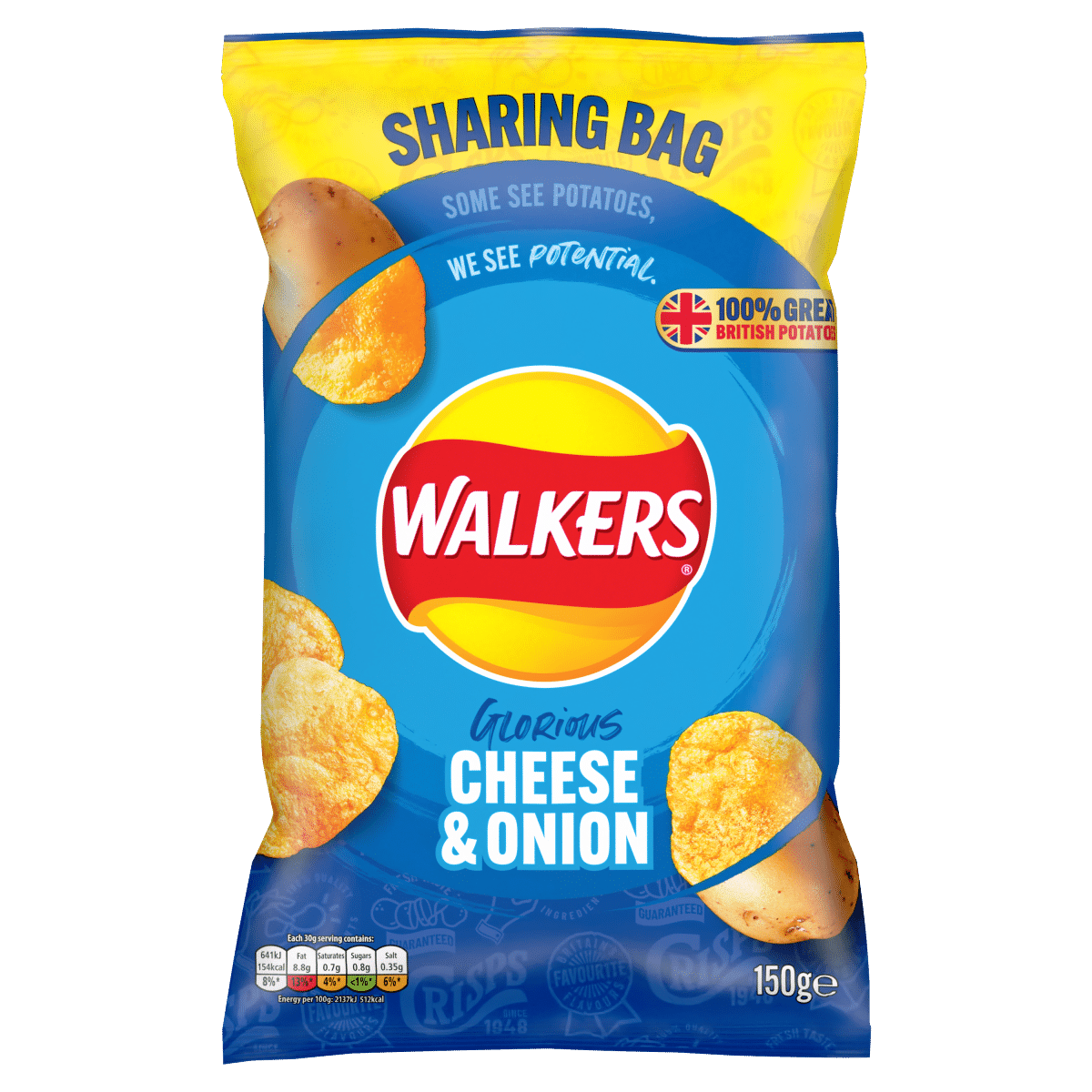 Buy Walkers Cheese & Onion Crisps 65p PMP 32.5g - Chinese Supermarket