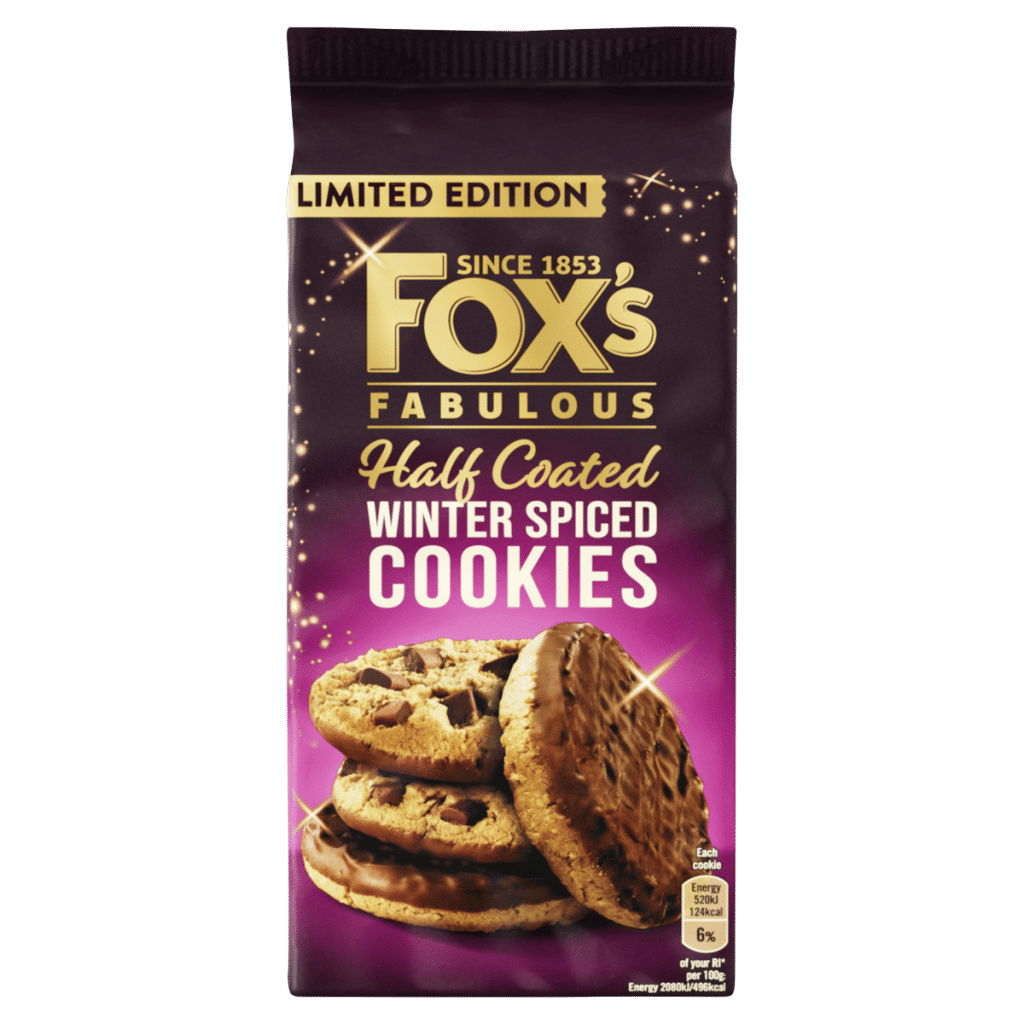 Fox’s Limited Edition Fabulous Half Coated Winter Spiced Cookies 175g