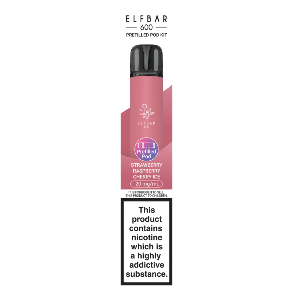 Elfbar 600 Strawberry Raspberry Cherry Ice Prefilled Pod Kit