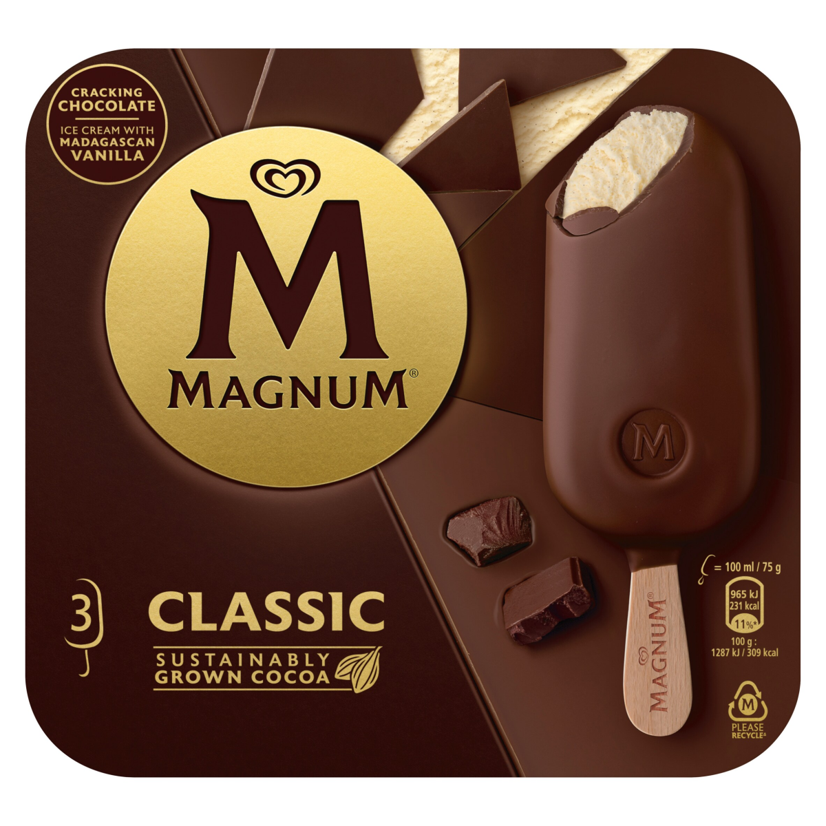 Magnum  Ice Cream Sticks Classic 3x 100 ml