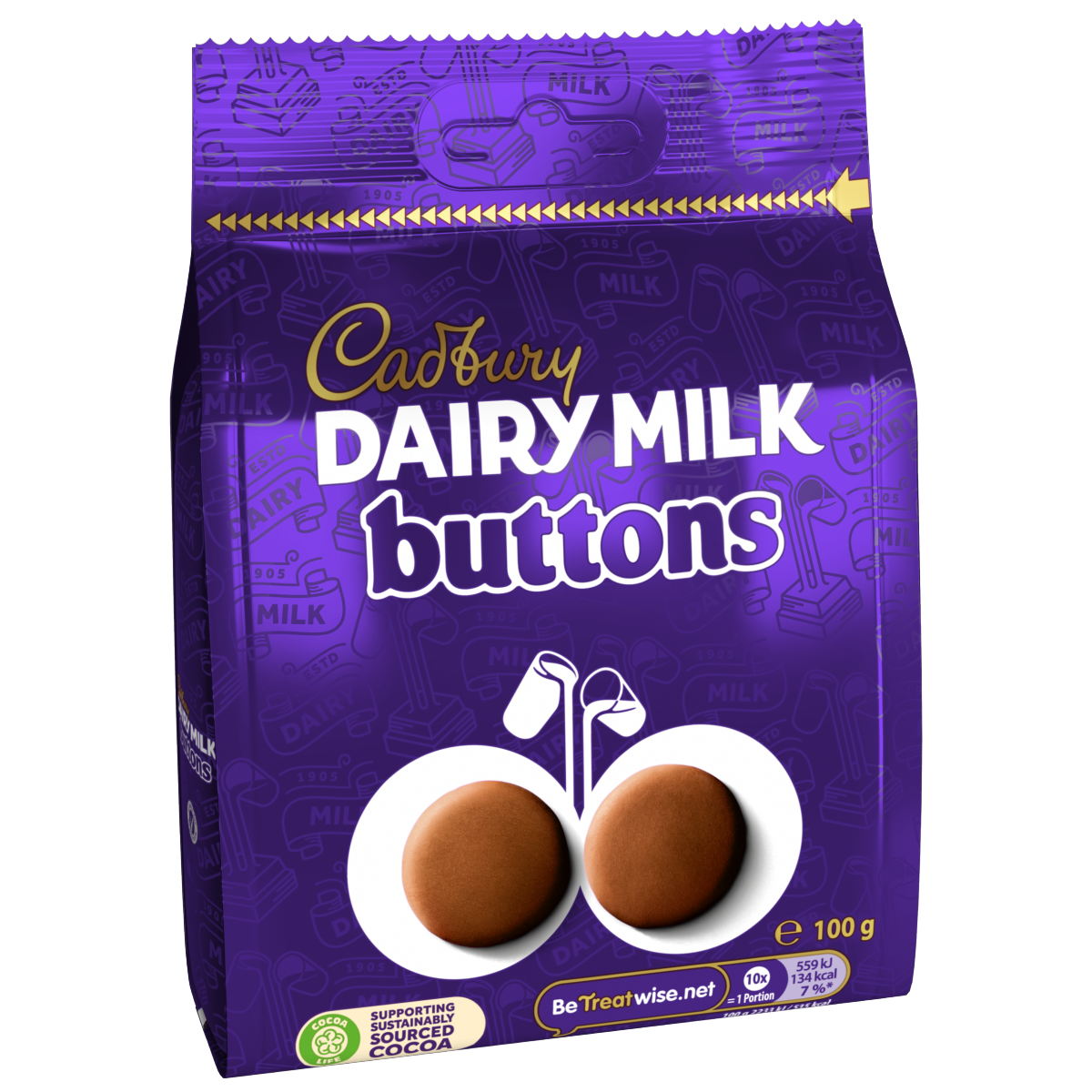 Cadbury Dairy Milk Chocolate Buttons Bag 100g