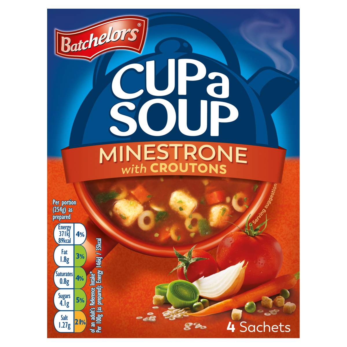 Batchelors Cup a Soup Minestrone with Croutons 4 Sachets 94g