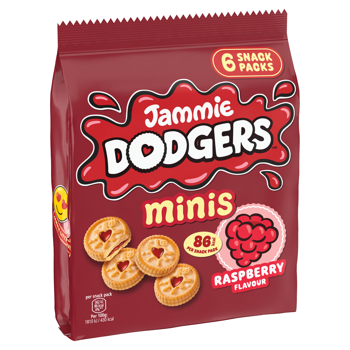 Jammie Dodgers Minis Raspberry Flavour 120g (6 x 20g)