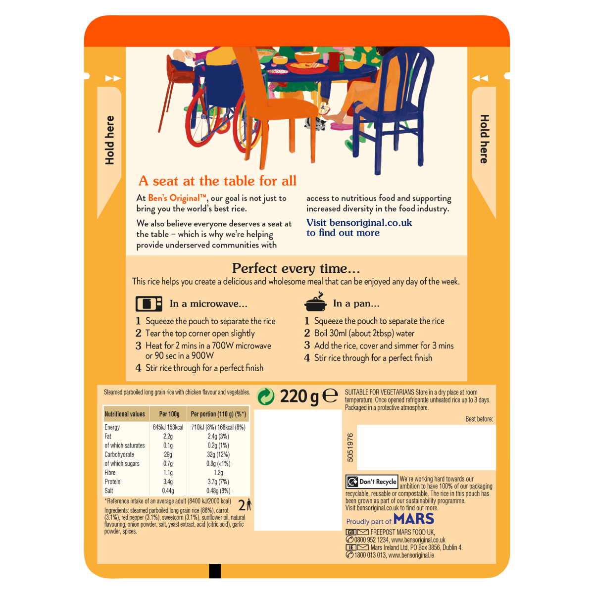 Ben’s Original Savoury Chicken Microwave Rice 220g