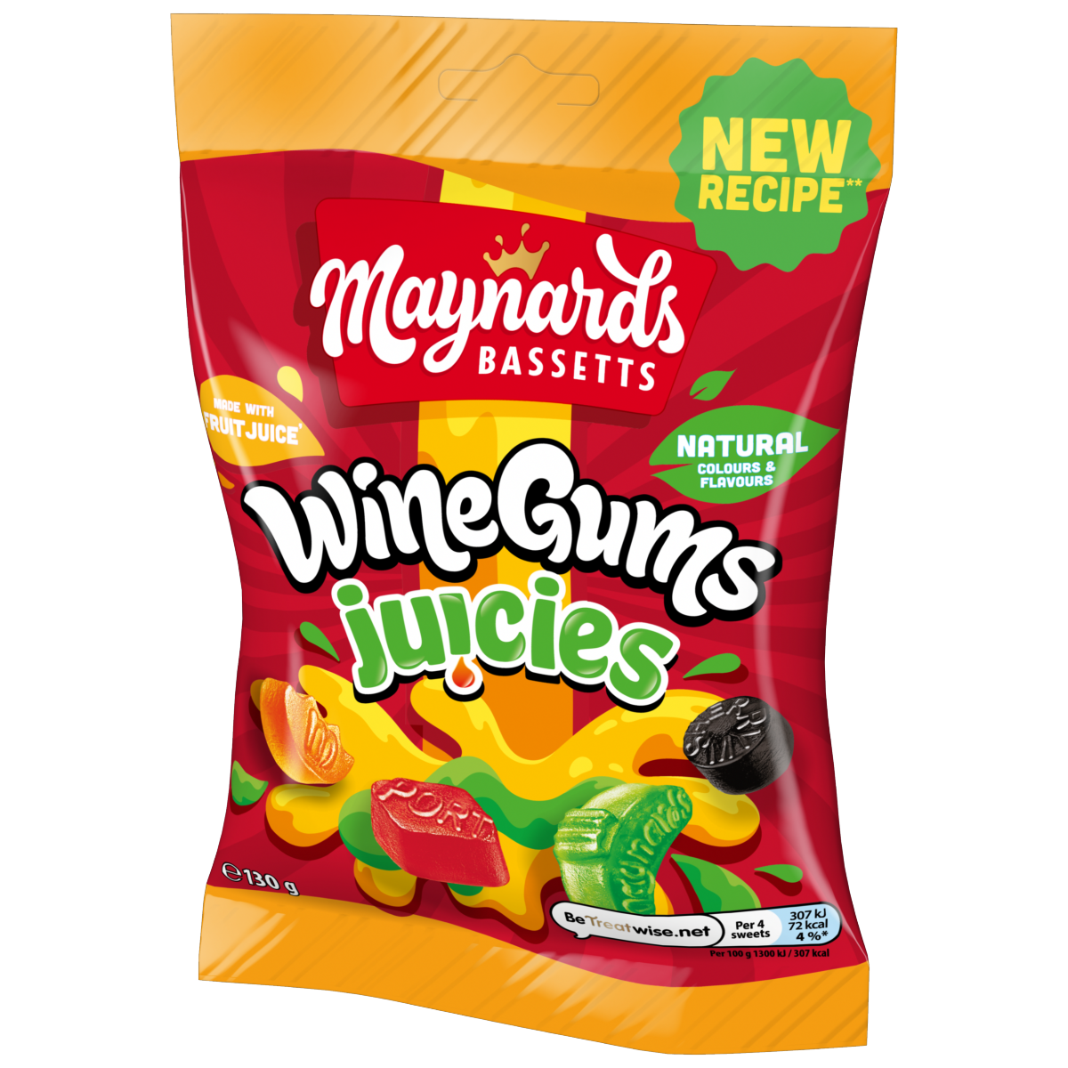 Maynards Bassetts Wine Gums Juicies Sweets Sharing Bag 130g