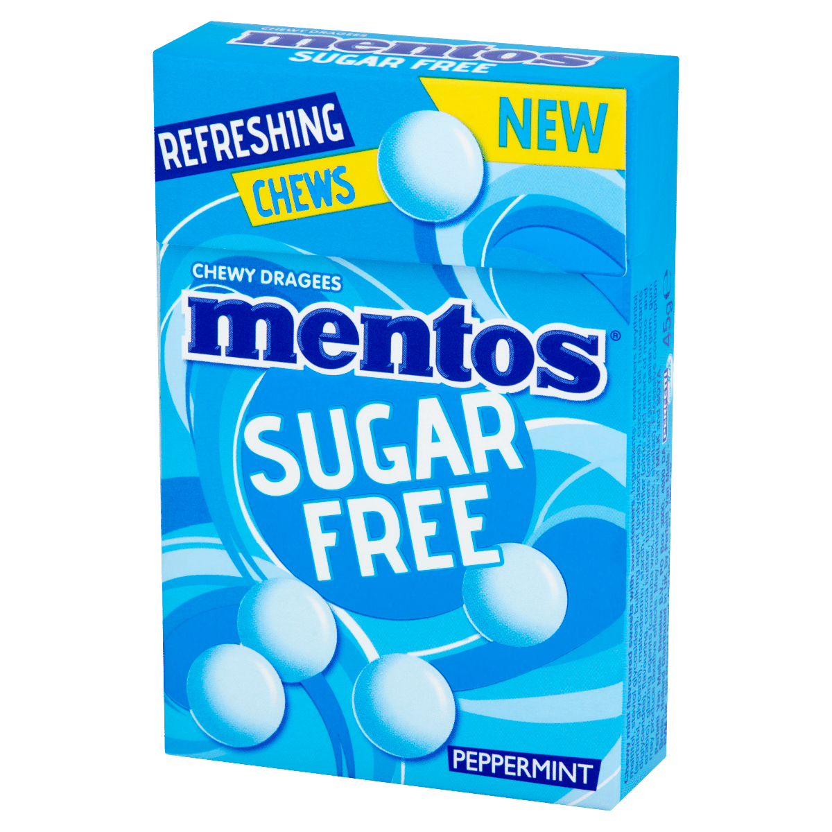 Mentos Sugar Free Chewy Dragees Peppermint 45g