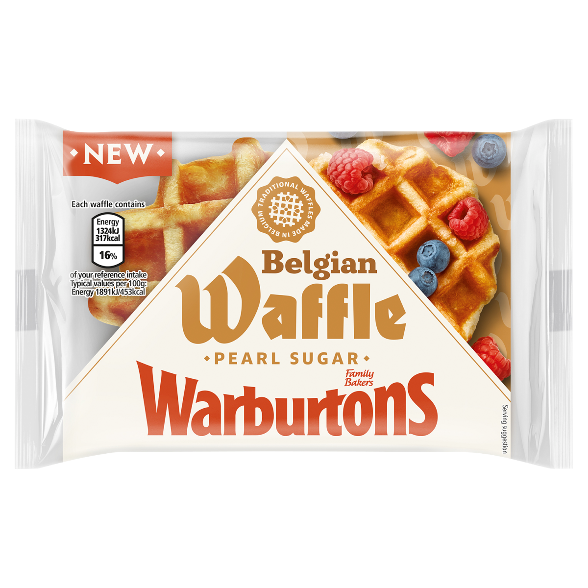 Warburtons Pearl Sugar Belgian Waffle 70g