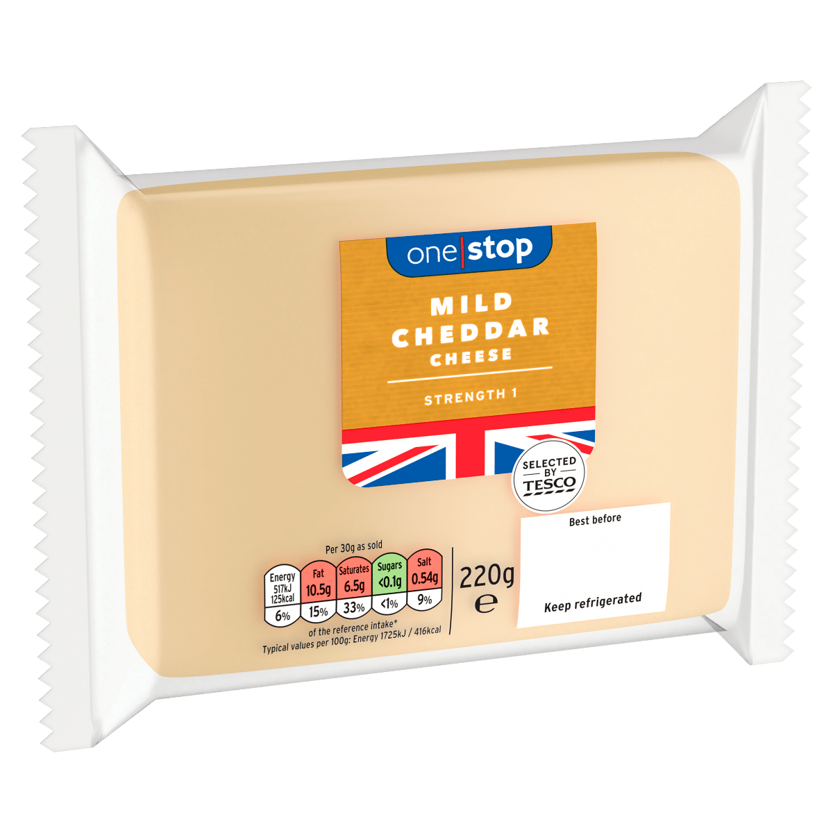 One Stop Mild Cheddar Cheese 220g