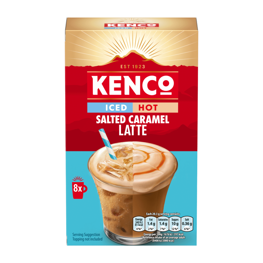 Kenco Iced Hot Salted Caramel Latte 8 x 20.3g (162.4g)