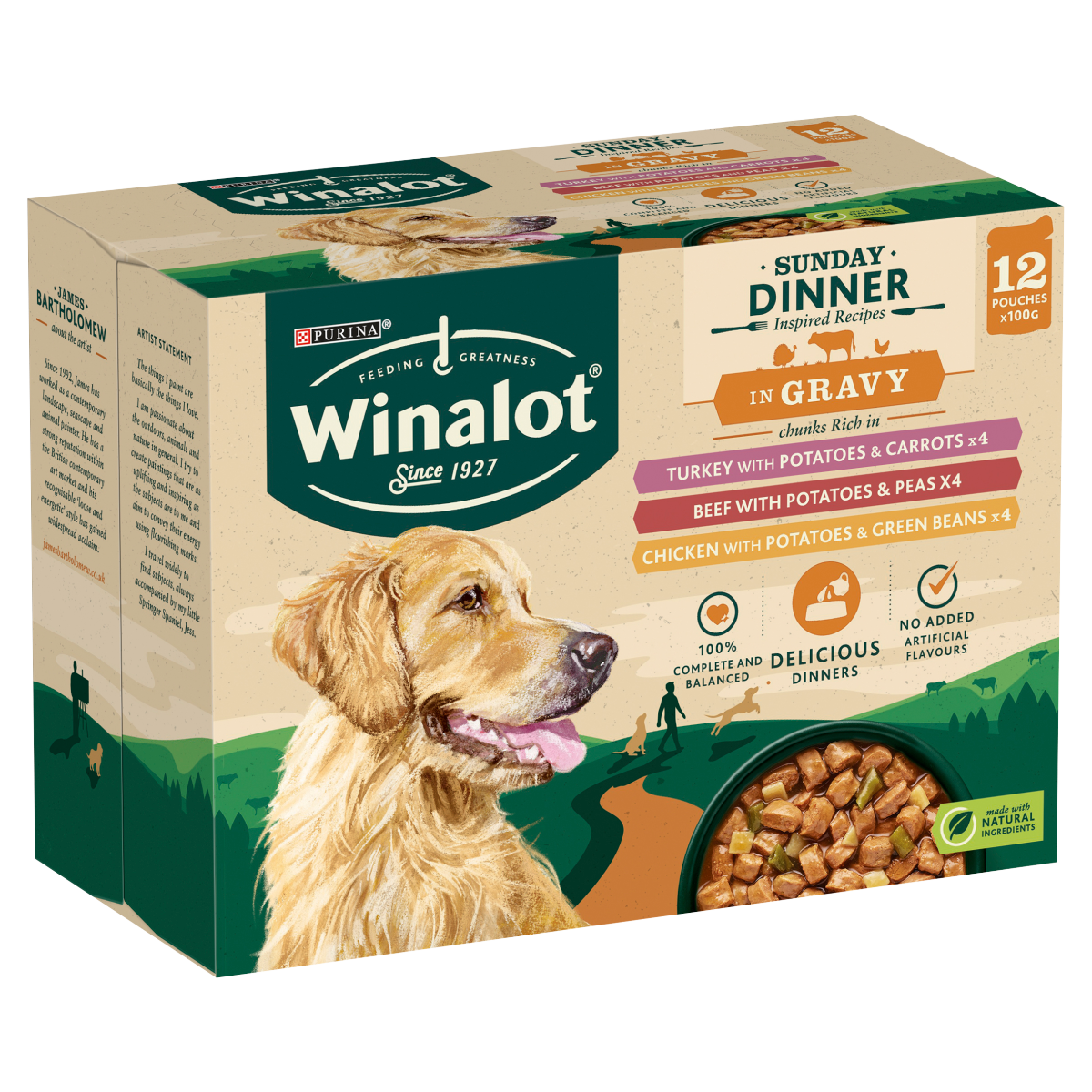 WINALOT Sunday Dinner Pouch Mixed in Gravy 12x100g