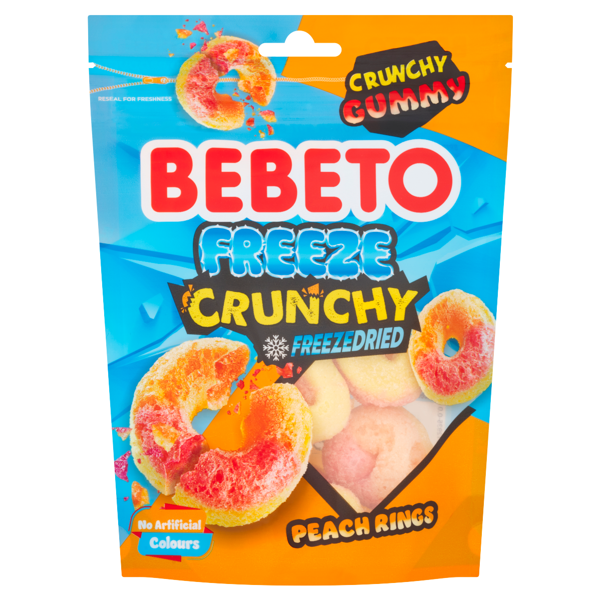 Bebeto Freeze Crunchy Freezedried Peach Rings 35g