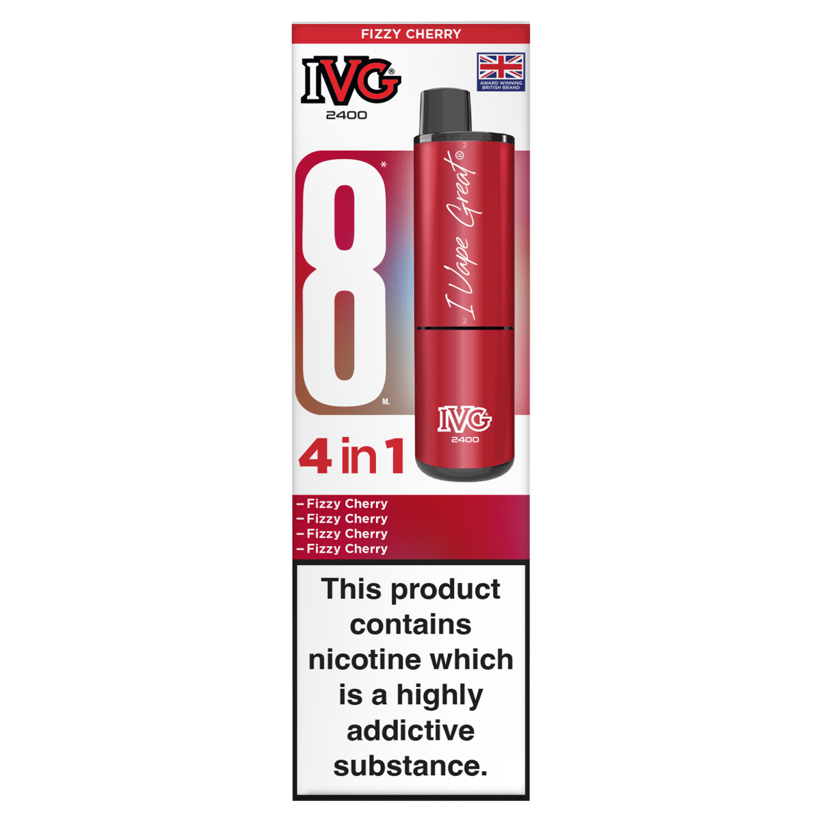 IVG 2400 4in1 Fizzy Cherry 8ml