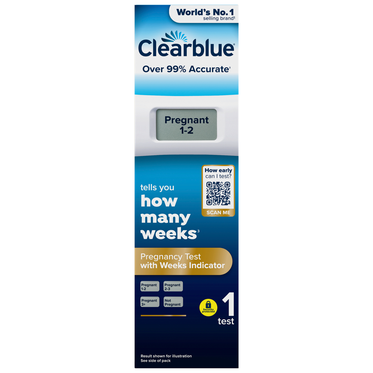 Clearblue Pregnancy Test Digital with Weeks Indicator, 1 Digital Test