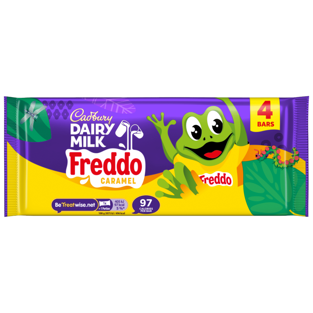 Cadbury Dairy Milk Caramel Freddo Chocolate Bar 4 Pack Multipack 78g (4 x 19.5g)