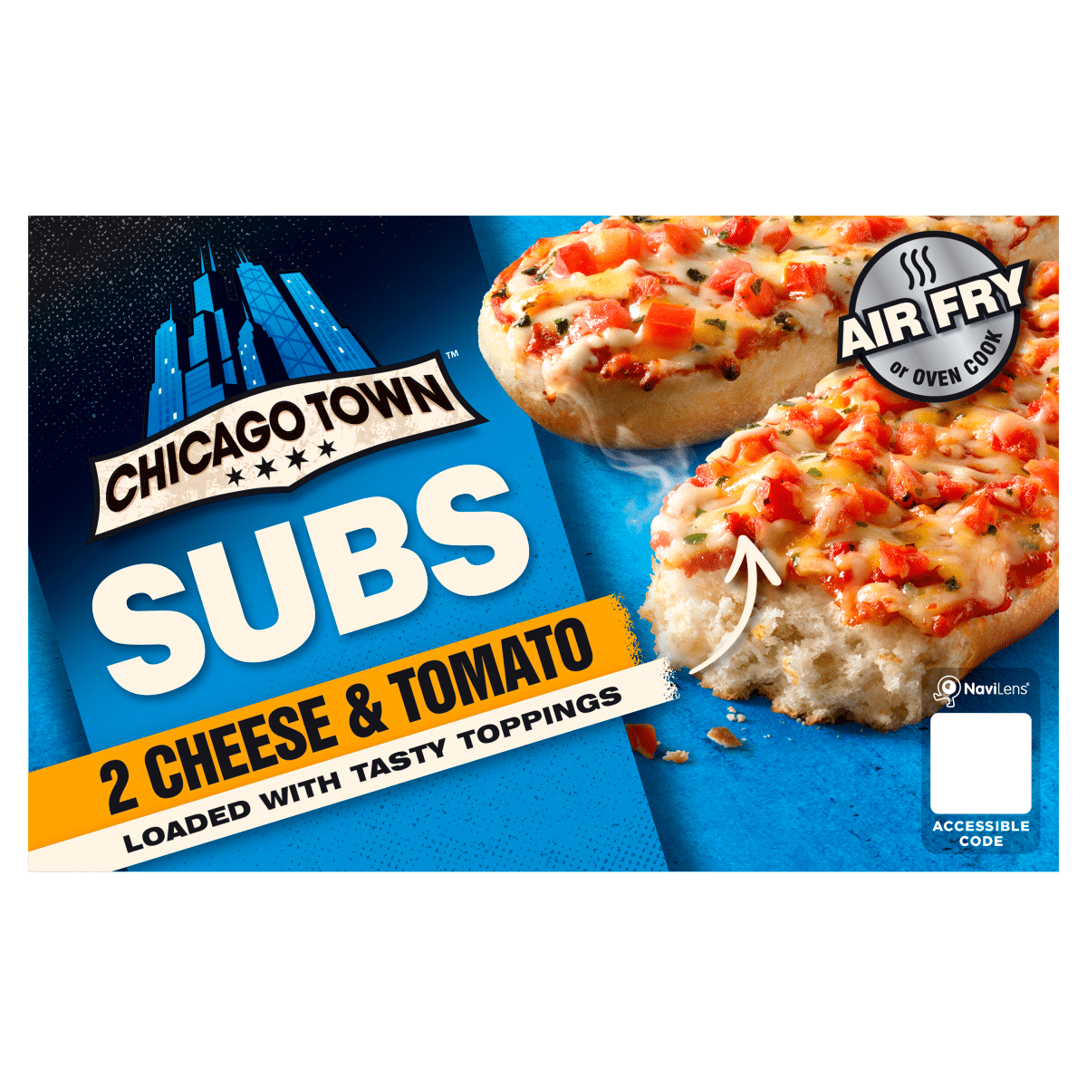 Chicago Town Cheese & Tomato Subs Pizza 2 x 125g (250g)