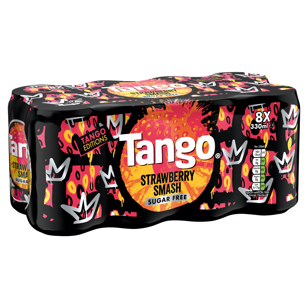 Tango Sugar Free Strawberry Smash 8 x 330ml
