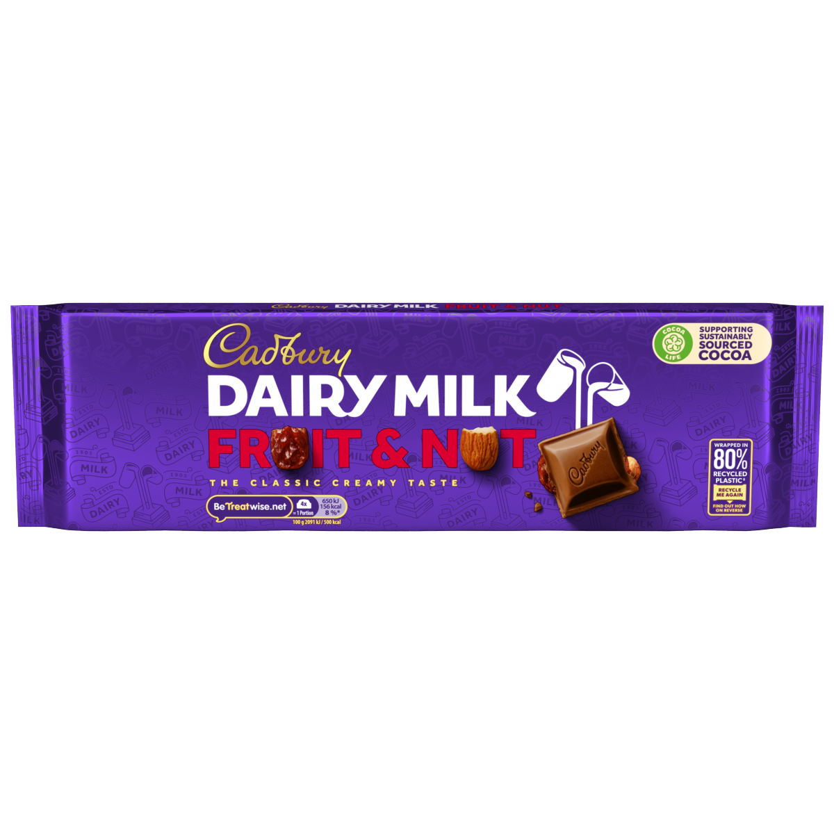 Cadbury Dairy Milk Fruit and Nut Chocolate Bar 280 g