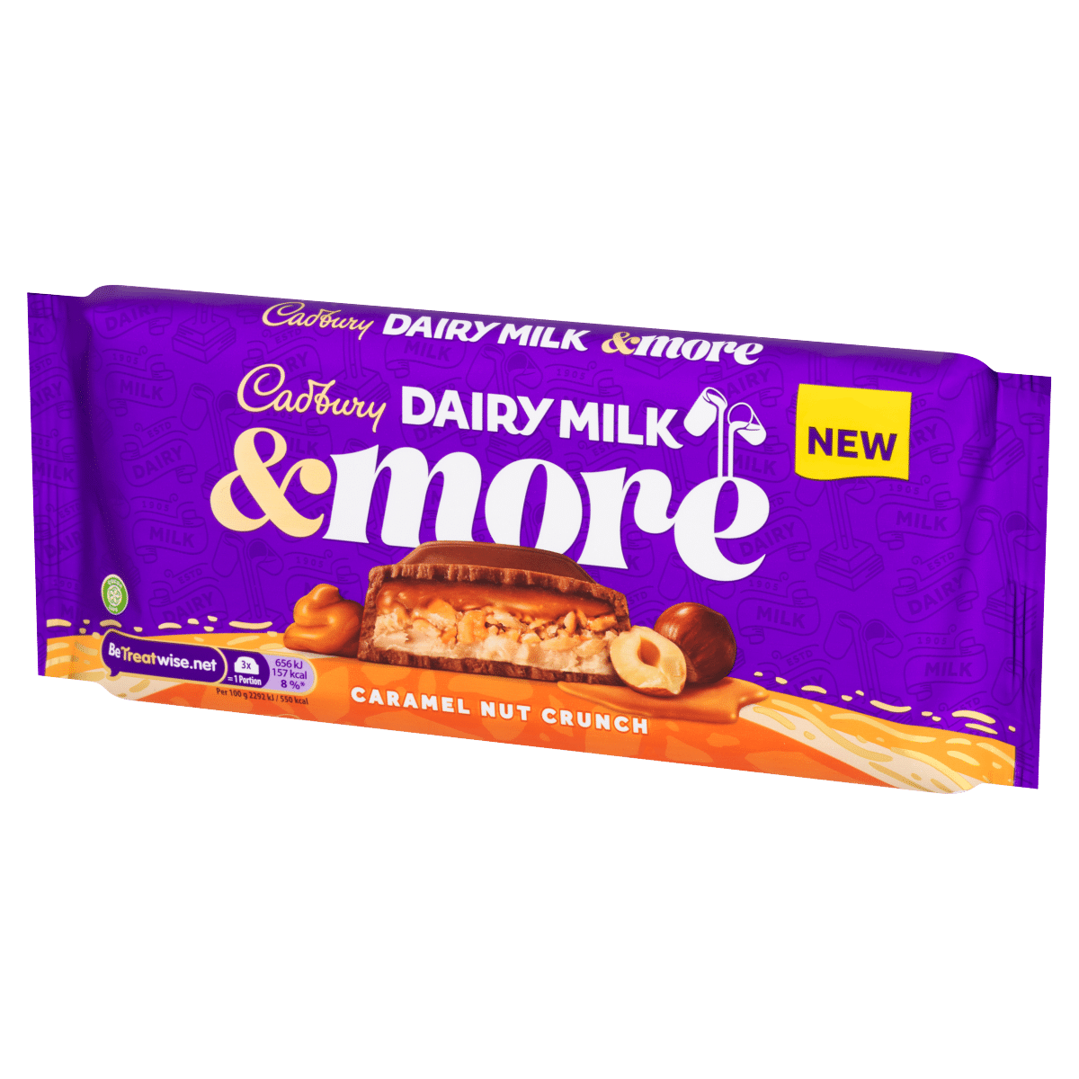 Cadbury Dairy Milk & More Caramel Nut Crunch 200g