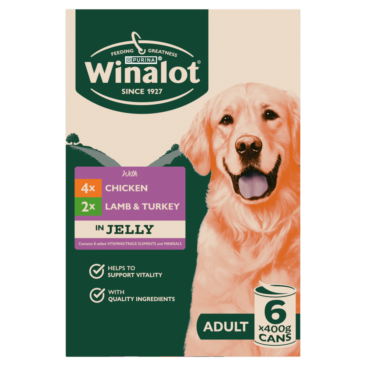 WINALOT Classics Mixed in Jelly Wet Dog Food 6x400g