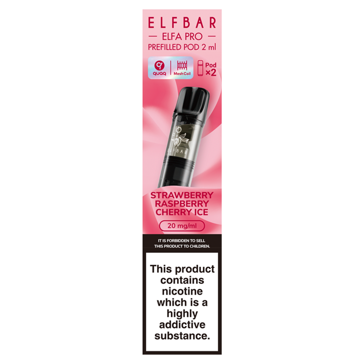 Elfbar Strawberry Raspberry Cherry Ice Prefilled Pod 20mg/ml