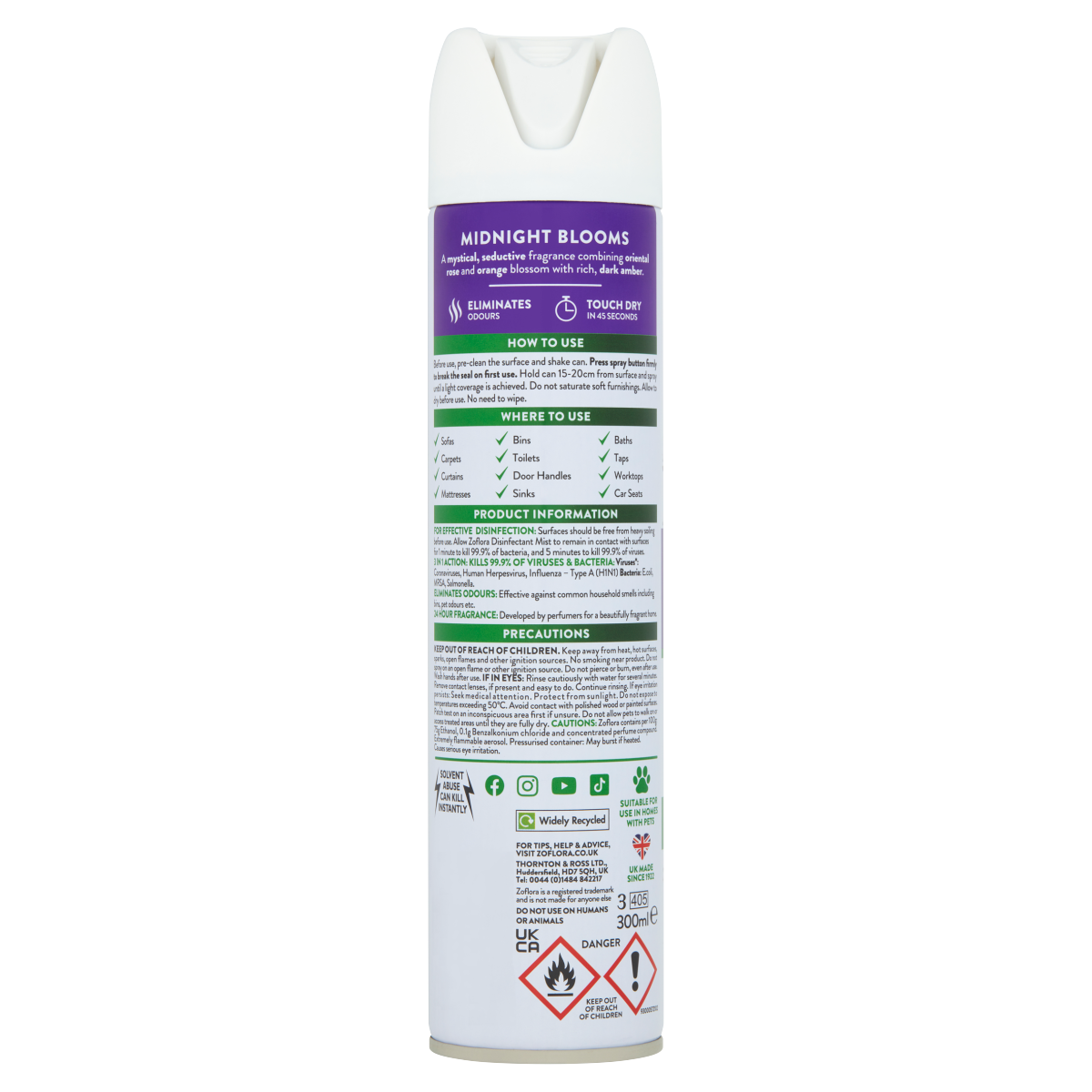 Zoflora Disinfectant Mist Midnight Blooms 300ml