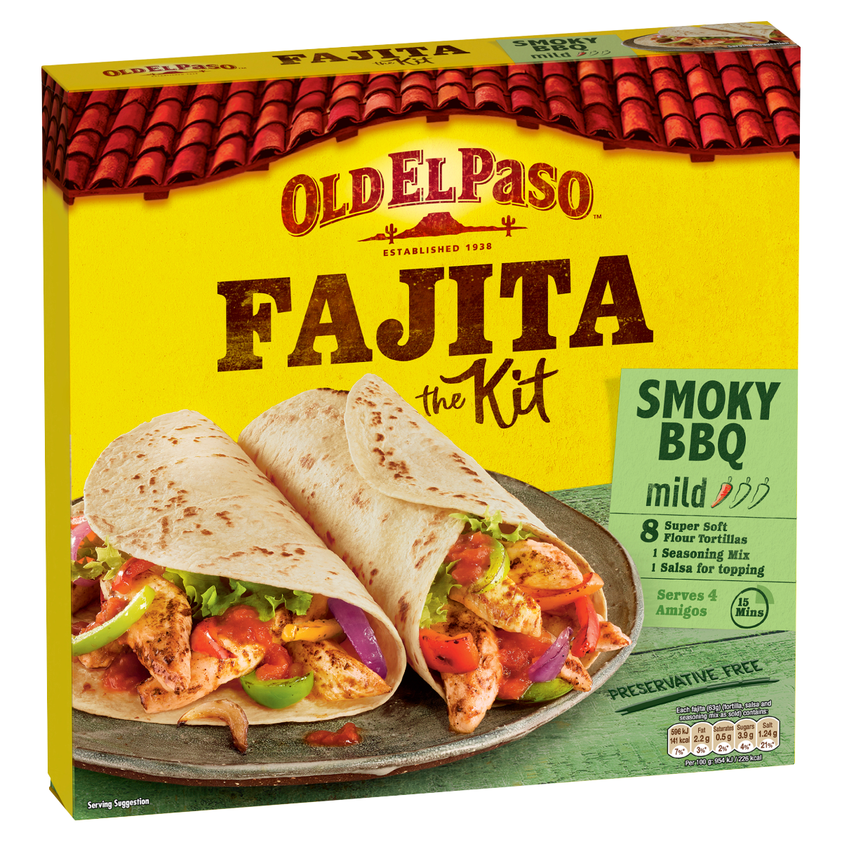 Old El Paso Smoky BBQ Fajita Kit 500g
