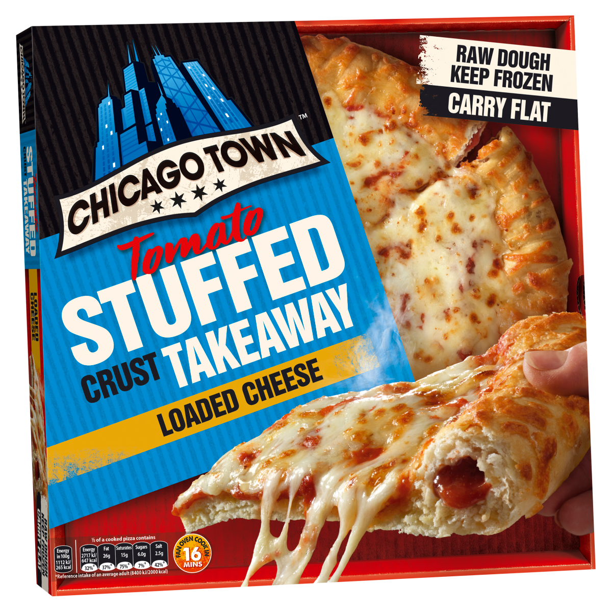 Chicago Town Takeaway Stuffed Crust Loaded Cheese Pizza 480g