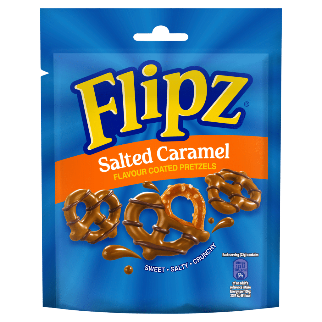 Flipz Pretzels Salted Caramel Flavour Snacks 90g