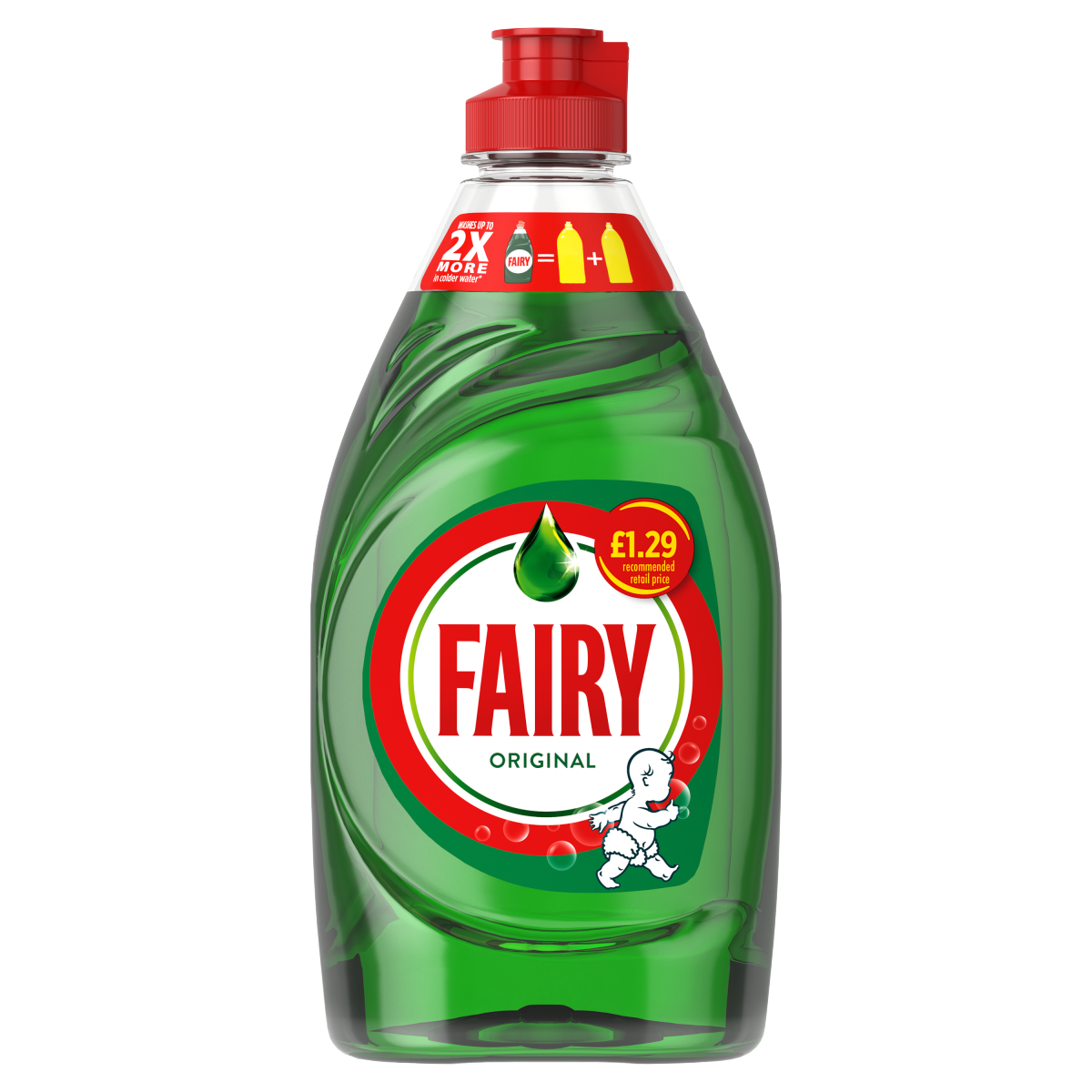 Fairy Original Washing Up Liquid Green with LiftAction 320 ML