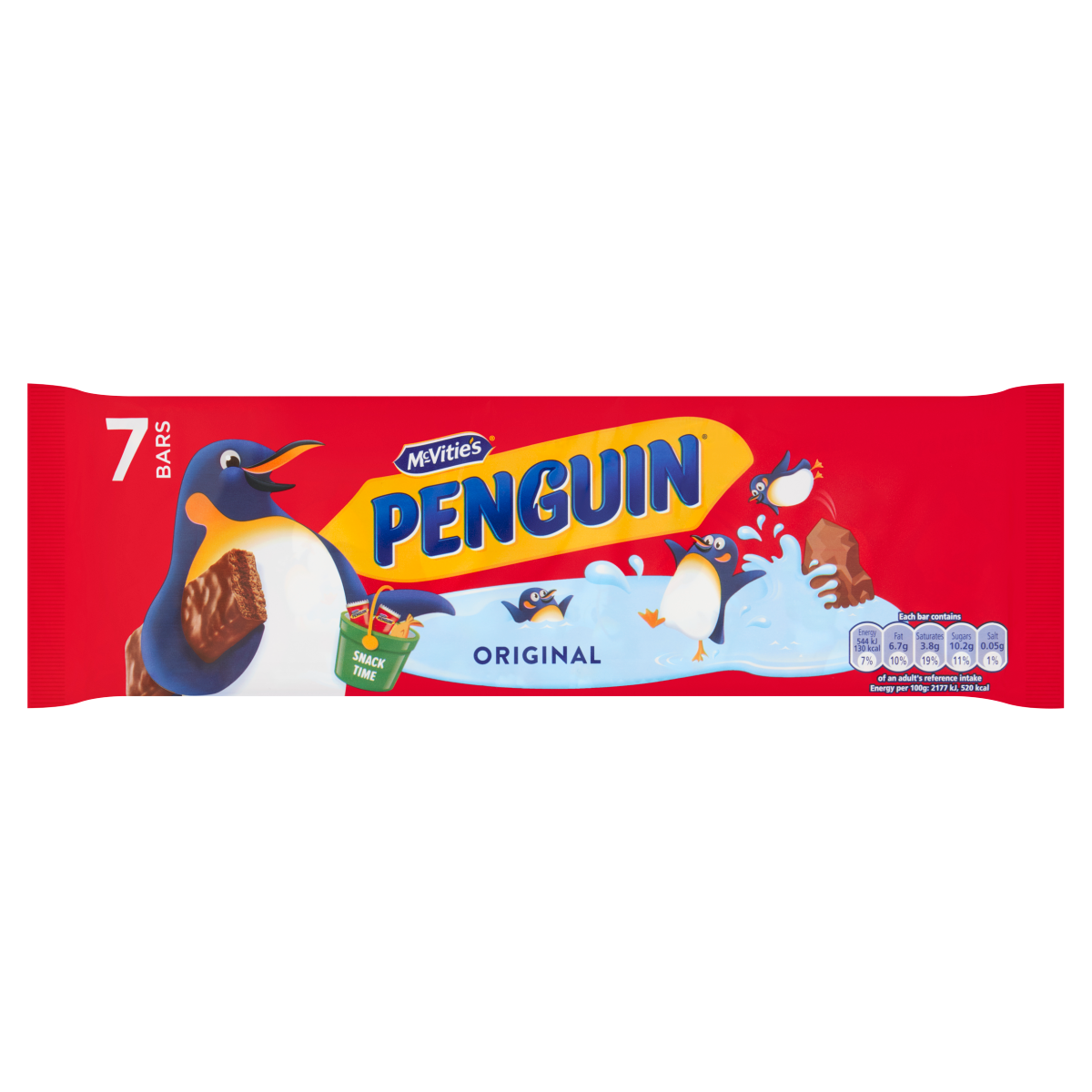 McVitie’s Penguin Original Bars 7 x 24.6g (172.2g)