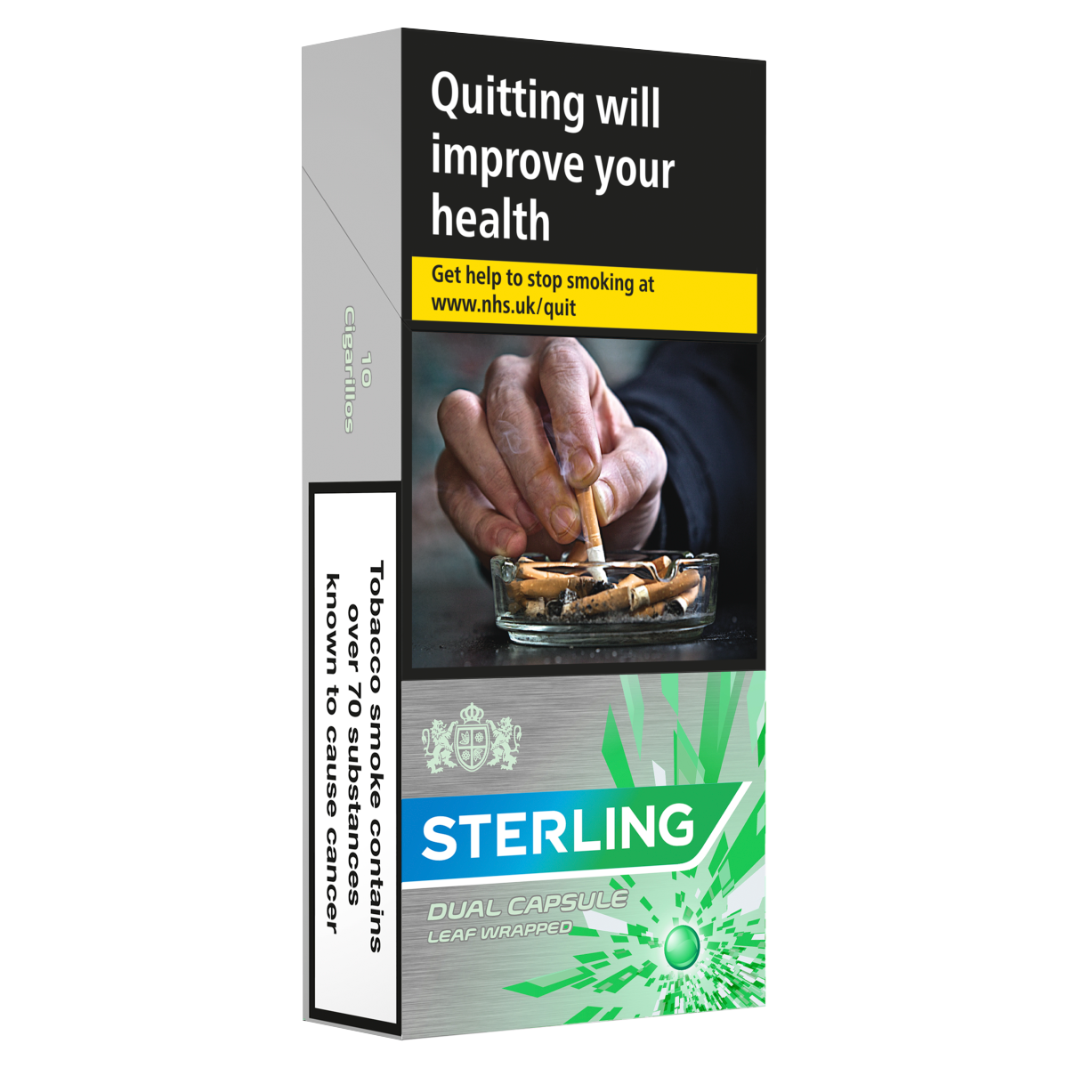 Sterling Dual Capsule Leaf Wrapped 10S