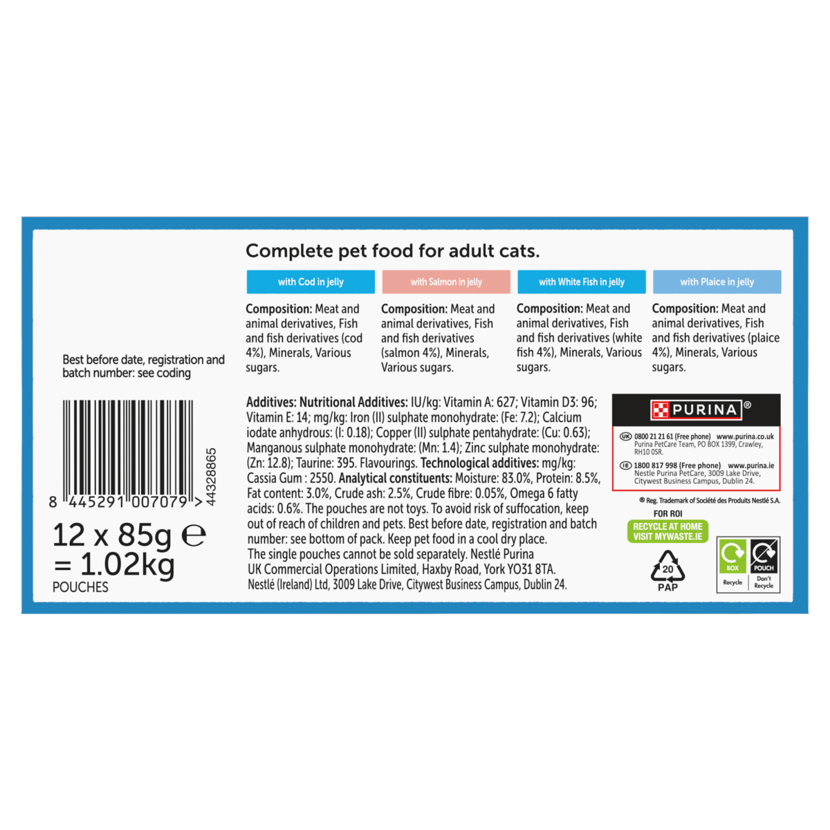 FELIX Original Fish Selection in Jelly Wet Cat Food 12x85g