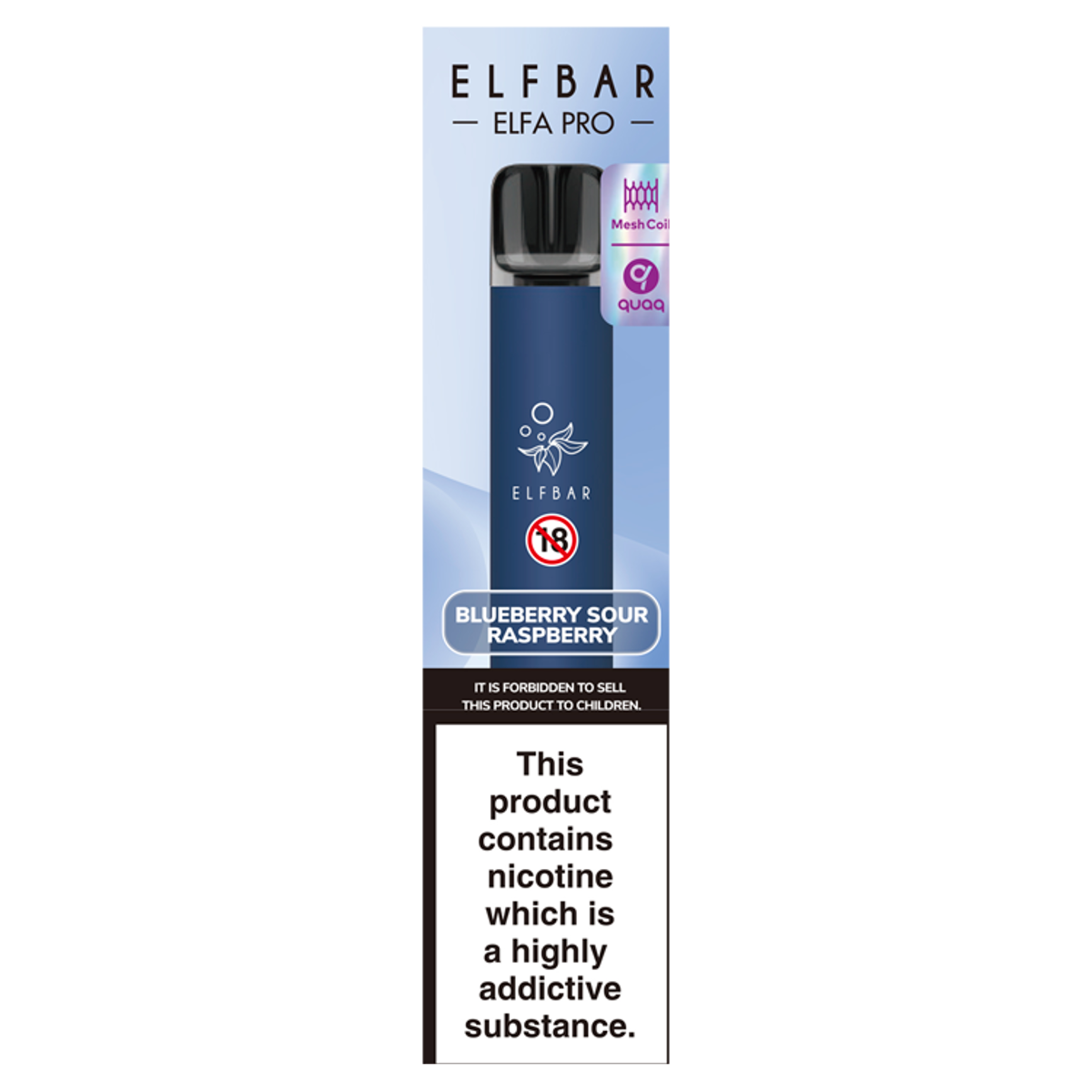 Elfbar Elfa Pro Blueberry Sour Raspberry Prefilled Pod Kit
