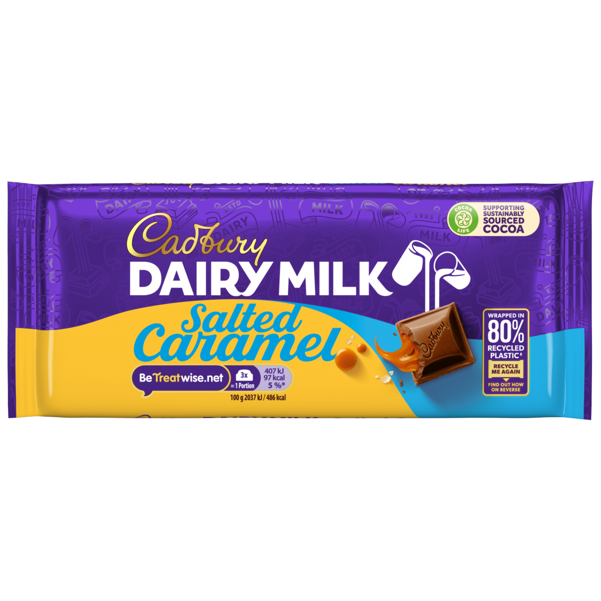 Cadbury Dairy Milk Salted Caramel Chocolate Bar 120g