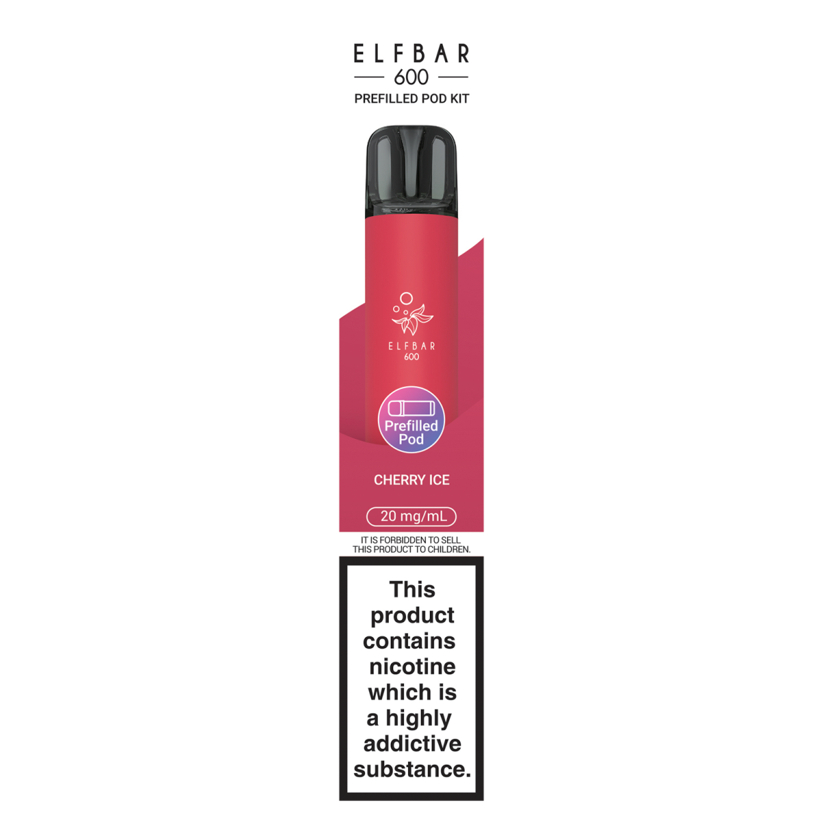 Elfbar 600 Cherry Ice Prefilled Pod Kit 20 mg/ml