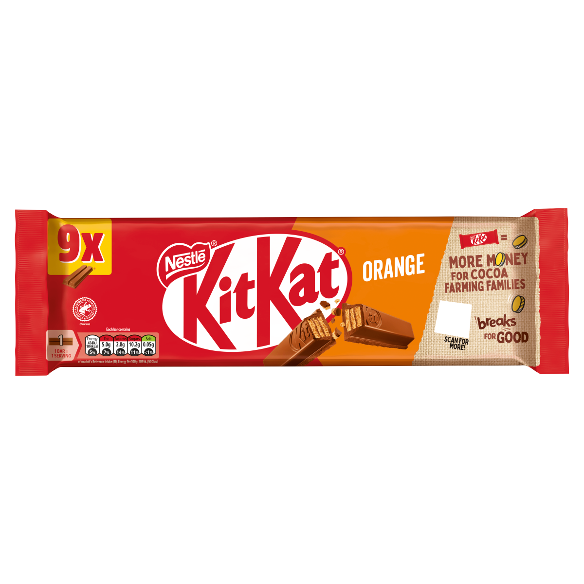 KitKat 2 Finger Orange 9 x 20.7g (186.3g)