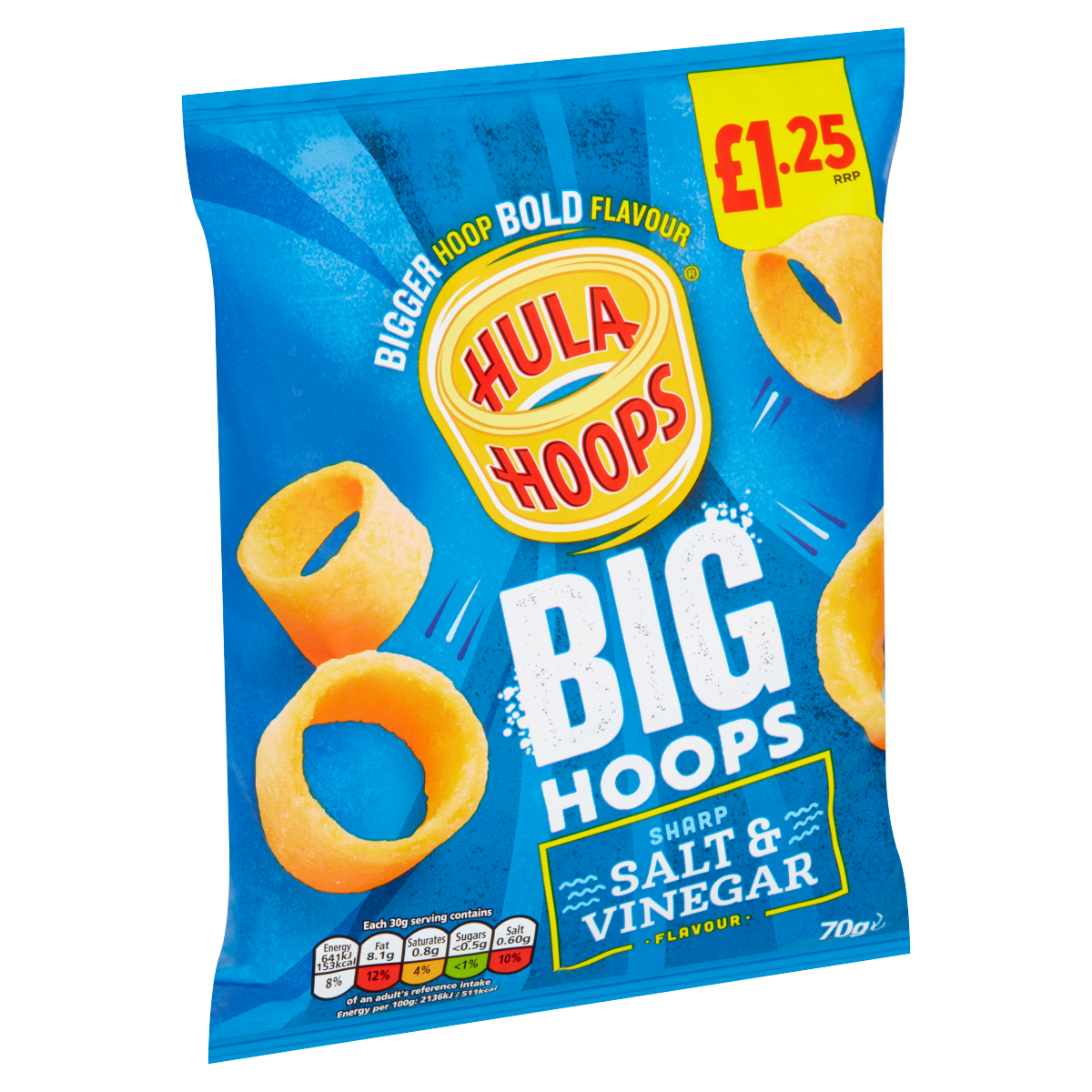 Hula Hoops Big Hoops Sharp Salt & Vinegar Flavour 70g
