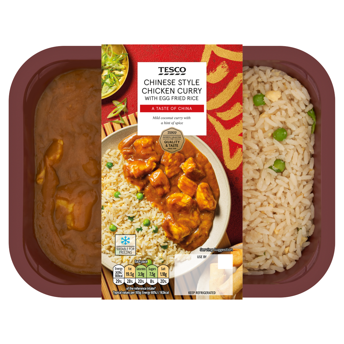 Tesco Chinese Style Chicken Curry with Egg Fried Rice 400g