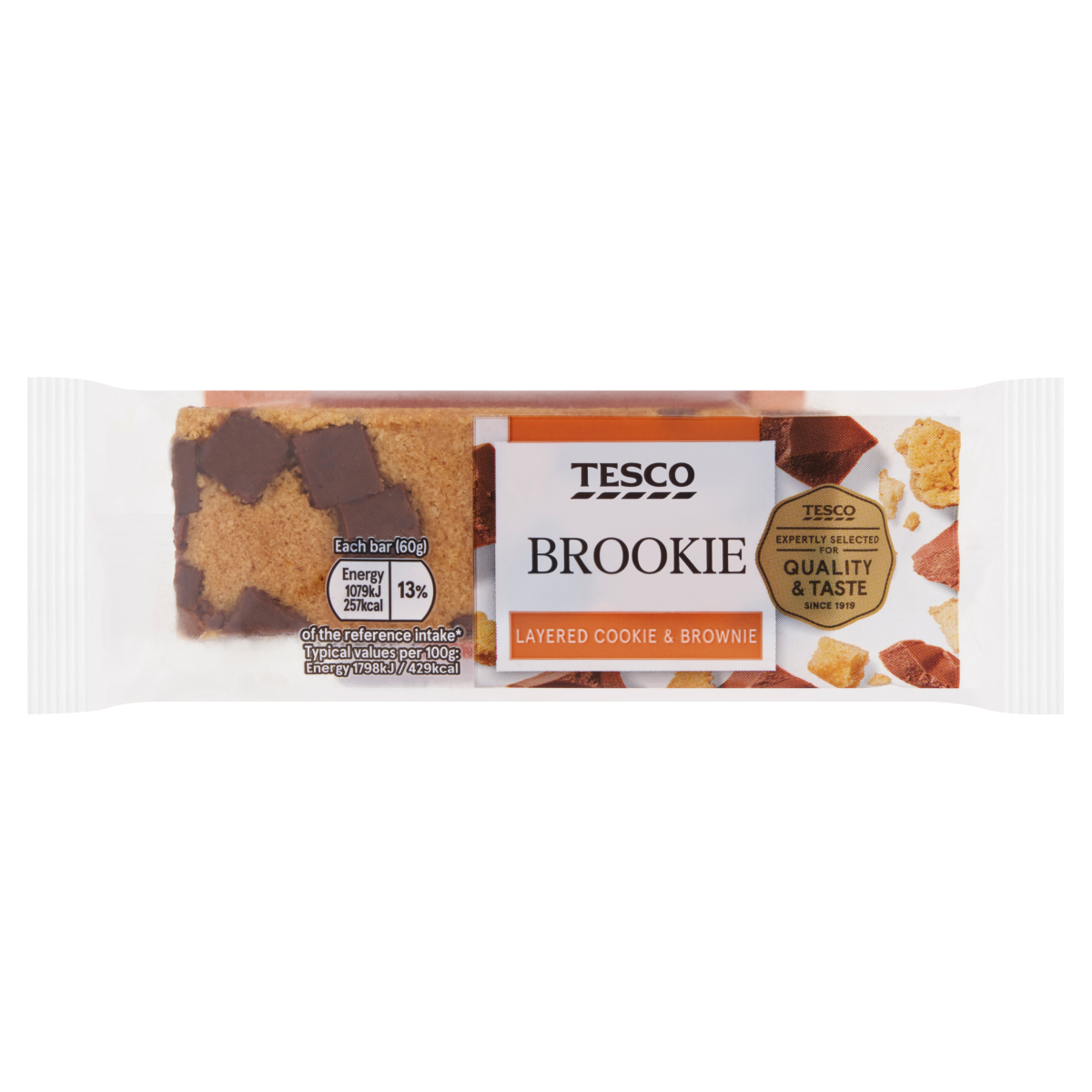 Tesco Brookie Layered Cookie & Brownie 60g