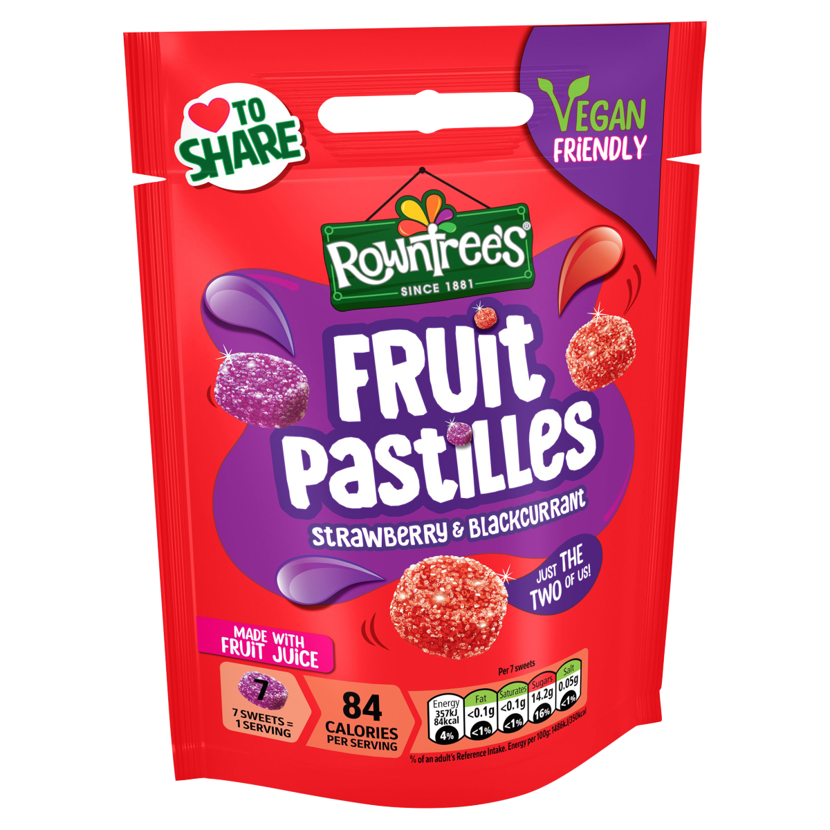 Rowntree’s Strawberry & Blackcurrant Fruit Pastilles 143g