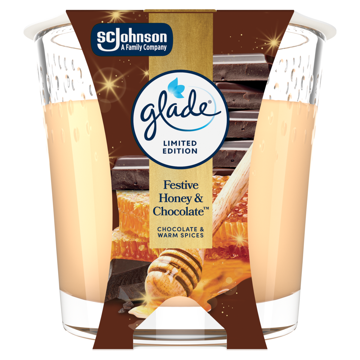 Glade Festive Honey & Chocolate Candle 112g