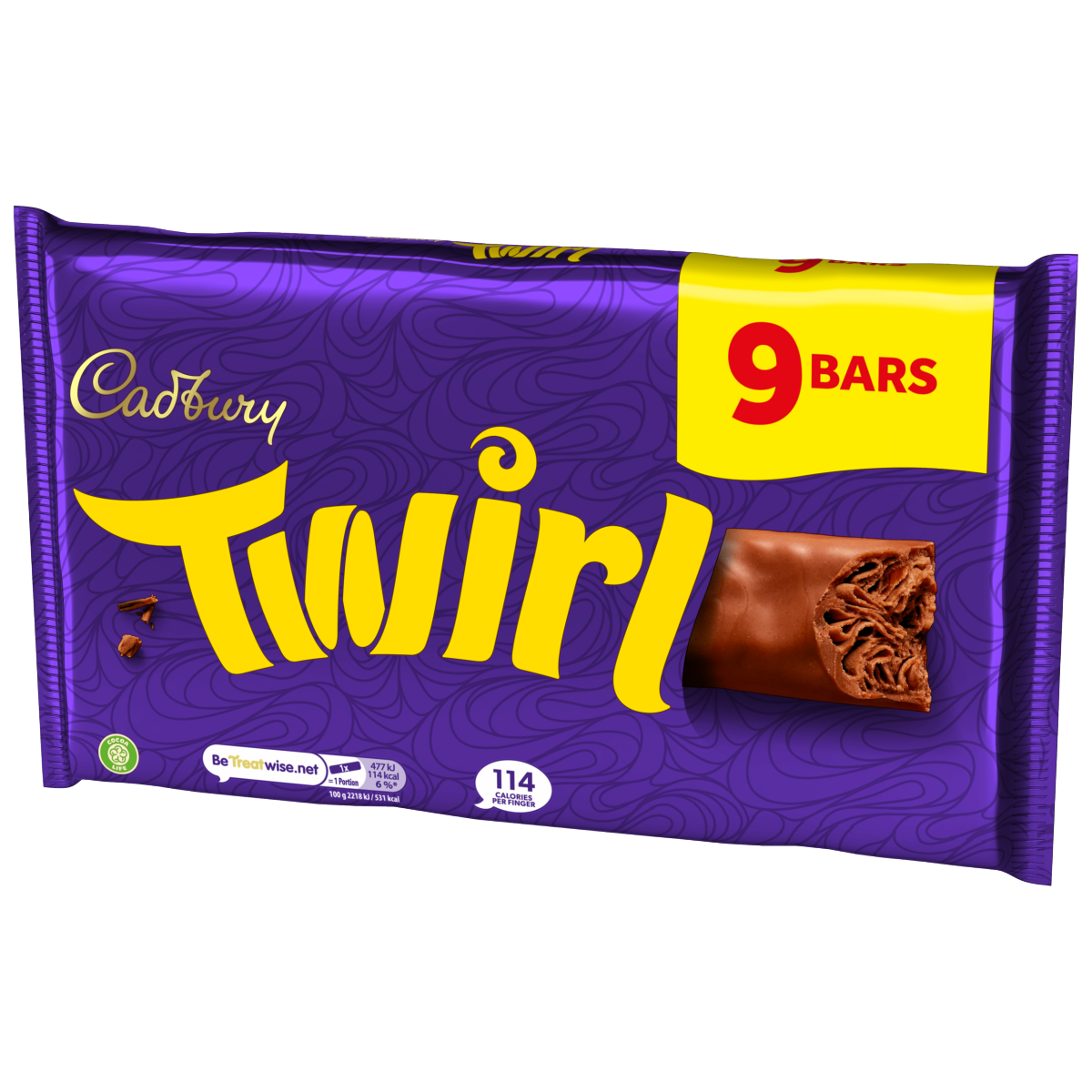 Cadbury Twirl Milk Chocolate 9 Pack Multipack 193.5 g