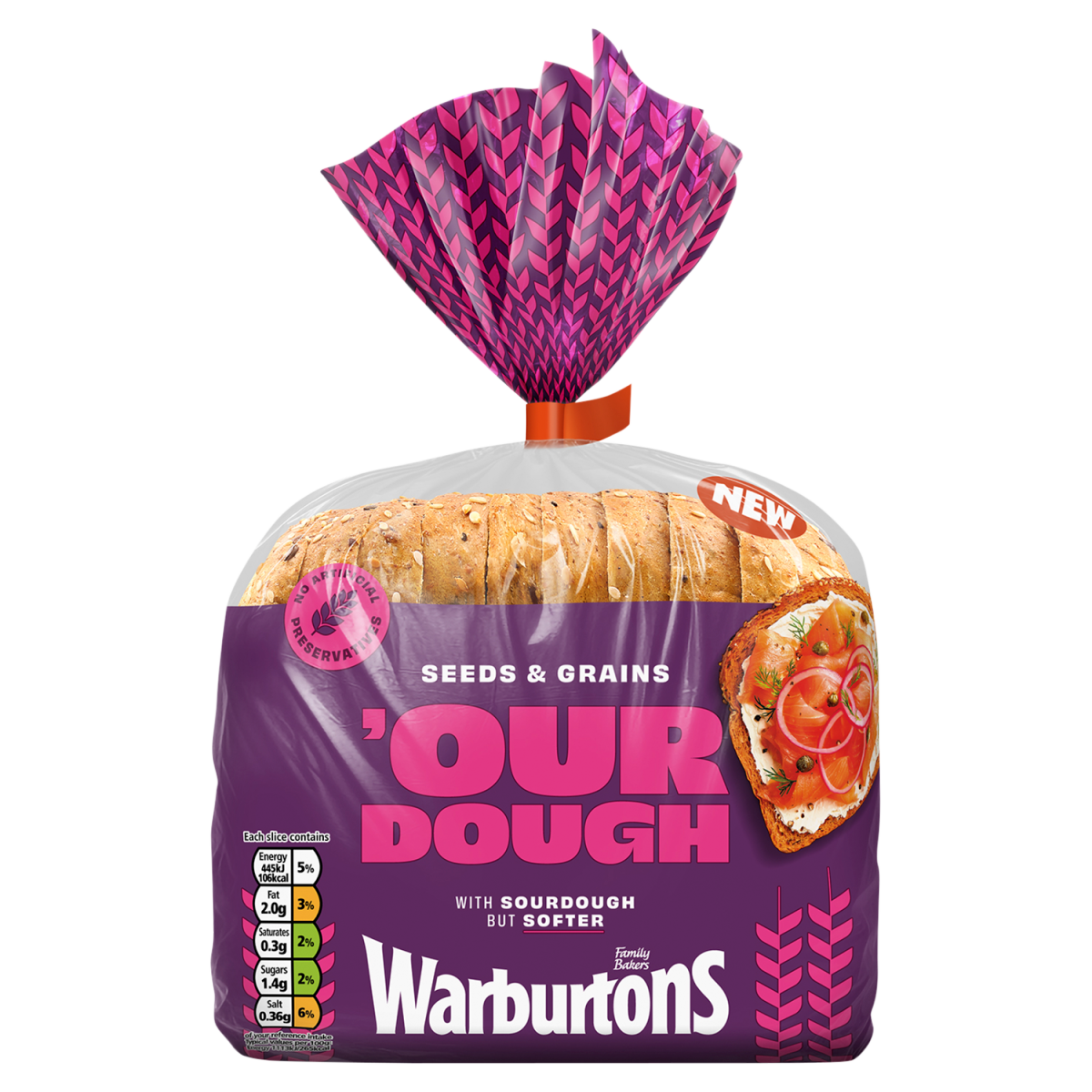 Warburtons Seeds & Grains Our Dough 400g