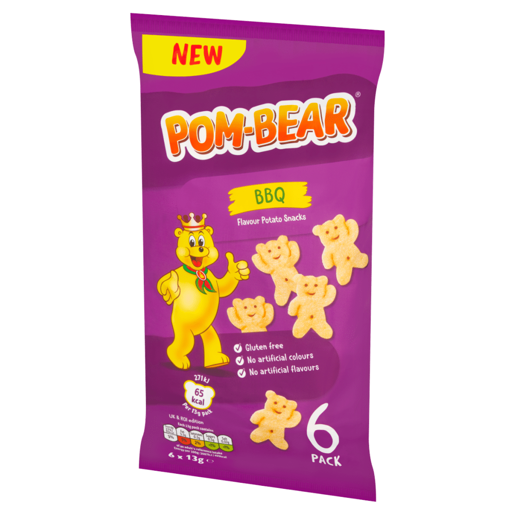 Pom-Bear BBQ Flavour Potato Snacks 6 x 13g