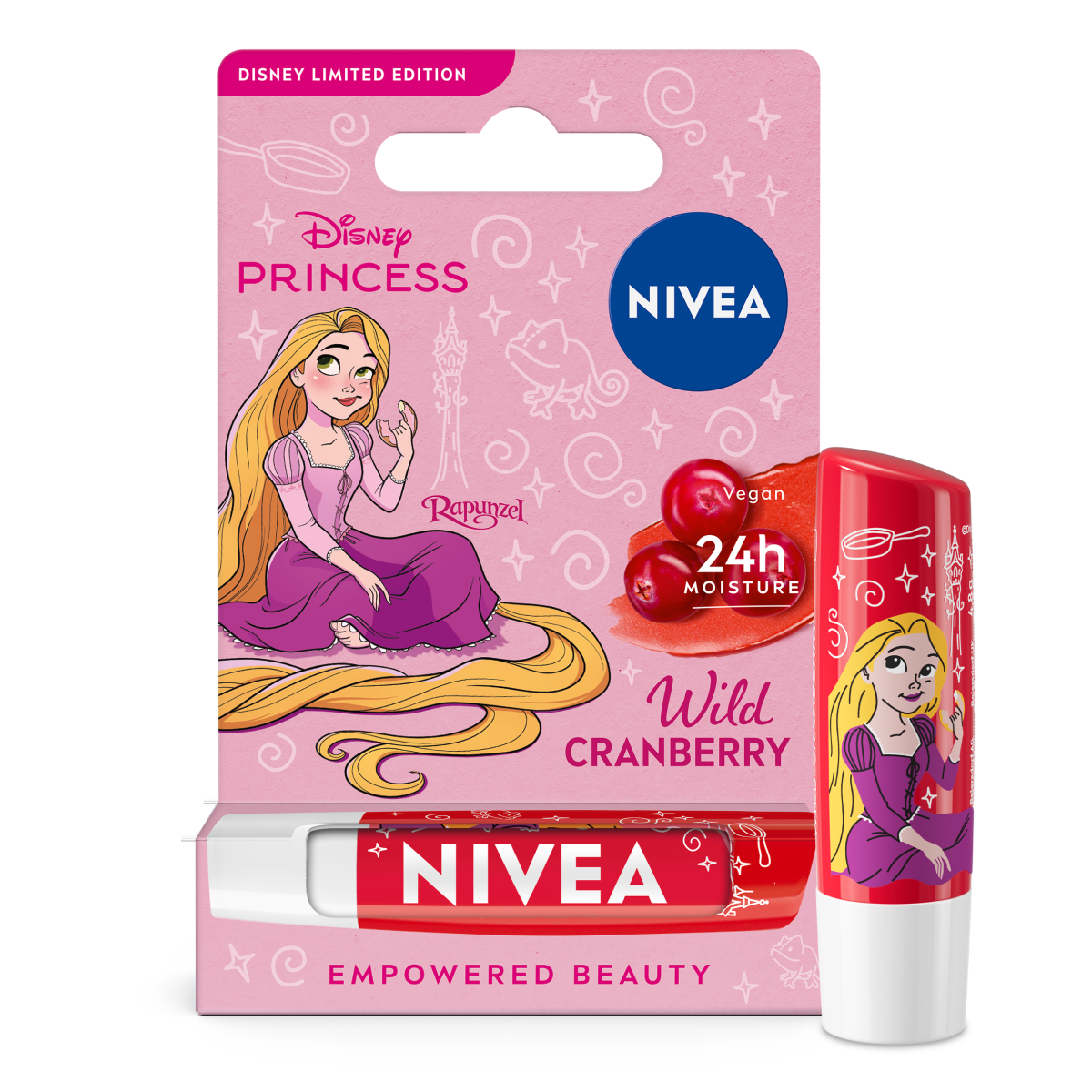 NIVEA Disney Princess Rapunzel Limited Edition Wild Cranberry Lip Balm 4.8g