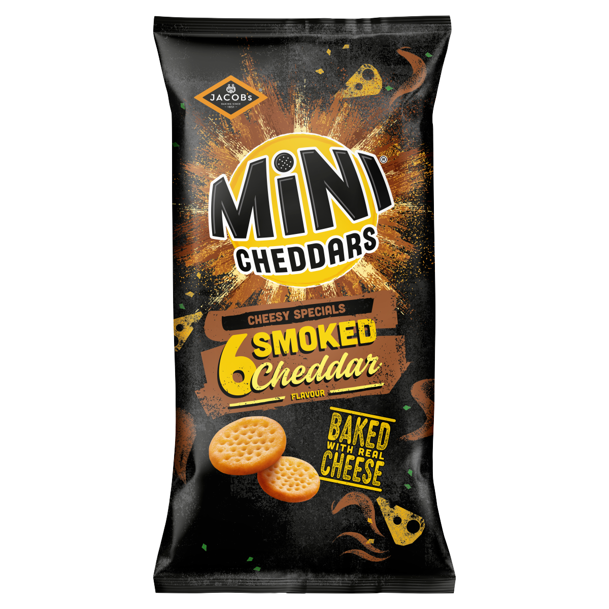 Jacob’s Mini Cheddars Cheesy Specials Smoked Cheddar Flavour 90g