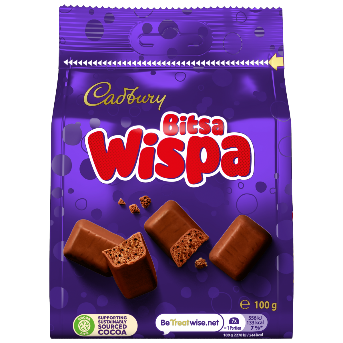 Cadbury Bitsa Wispa Chocolate Bag 100g