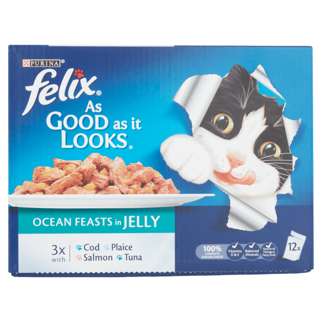 Felix As Good As It Looks Adult Cat Food Ocean Feasts in Jelly 12 x 100g